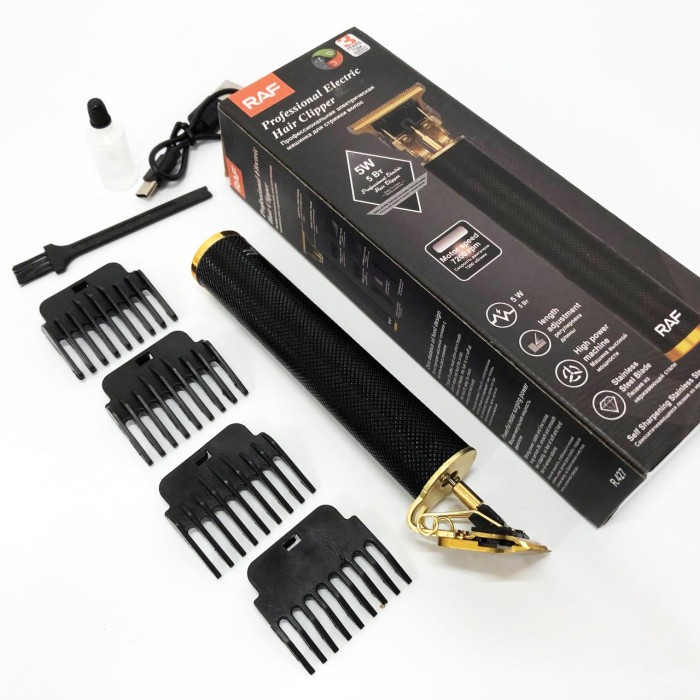Машинки для стрижки професійні машини RAF R.427, Тример з регульованою довжиною, Тример для скронь KU-51