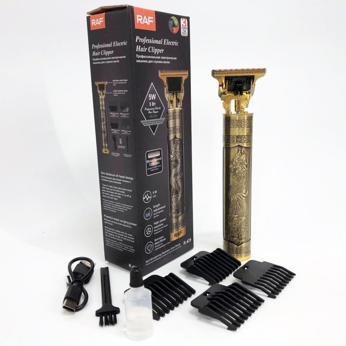 Тример для скронь RAF R.429, Чоловічий набір для стрижки волосся бездротовий Набір машинок стрижки ED-75