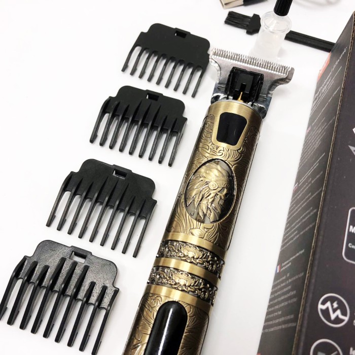 Машинка для стрижки з додатковими насадками RAF R-433, Профі машинка для стрижки волосся AF-21