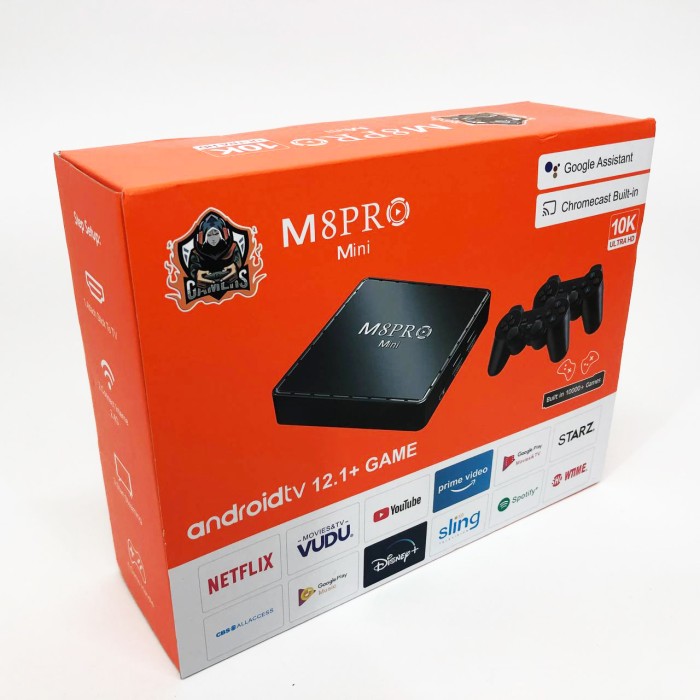 Консоль на 2 джойстики портативна AndroidTV+Game Box M8PRO, Портативна приставка денді TJ-24