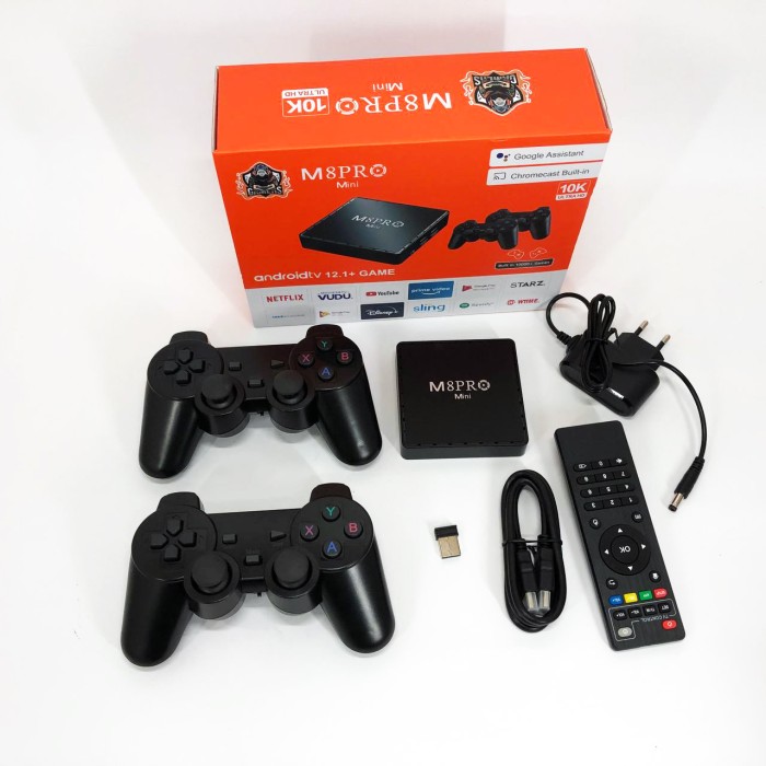 Консоль на 2 джойстики портативна AndroidTV+Game Box M8PRO, Портативна приставка денді TJ-24