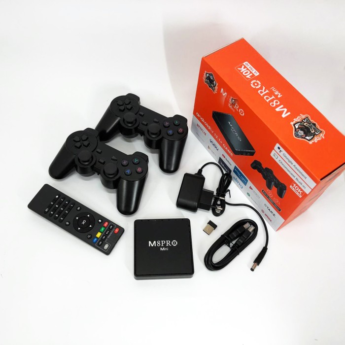 Консоль на 2 джойстики портативна AndroidTV+Game Box M8PRO, Портативна приставка денді TJ-24