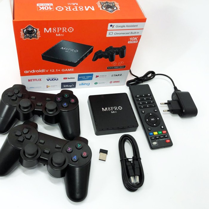 Консоль на 2 джойстики портативна AndroidTV+Game Box M8PRO, Портативна приставка денді TJ-24