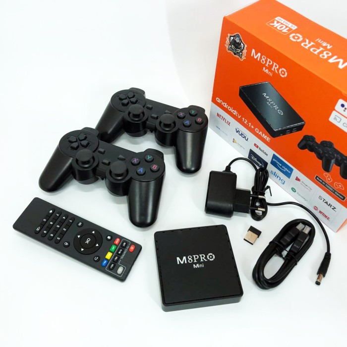 Приставка супер маріо AndroidTV+Game Box M8PRO, Консоль ігрова підключення WS-807 до телевізора Приставка супер маріо AndroidTV+Game Box M8PRO, Консоль ігрова підключення WS-807 до телевізора