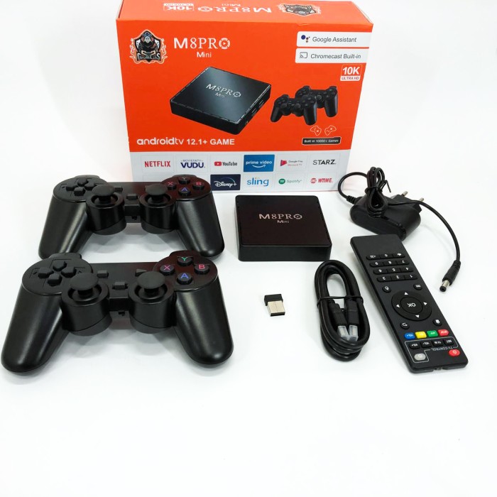 Приставка супер маріо AndroidTV+Game Box M8PRO, Консоль ігрова підключення WS-807 до телевізора