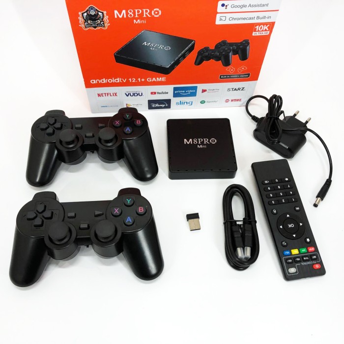 Приставка супер маріо AndroidTV+Game Box M8PRO, Консоль ігрова підключення WS-807 до телевізора