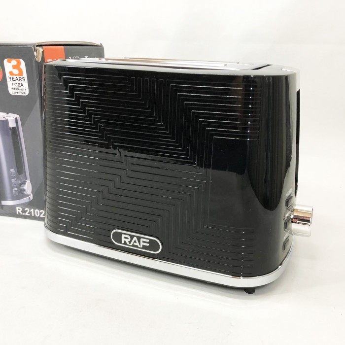 Тостер з функцією автоматичного виштовхування тостів RAF R.2102 900 Вт, Тостер для прожарювання хліба JE-11