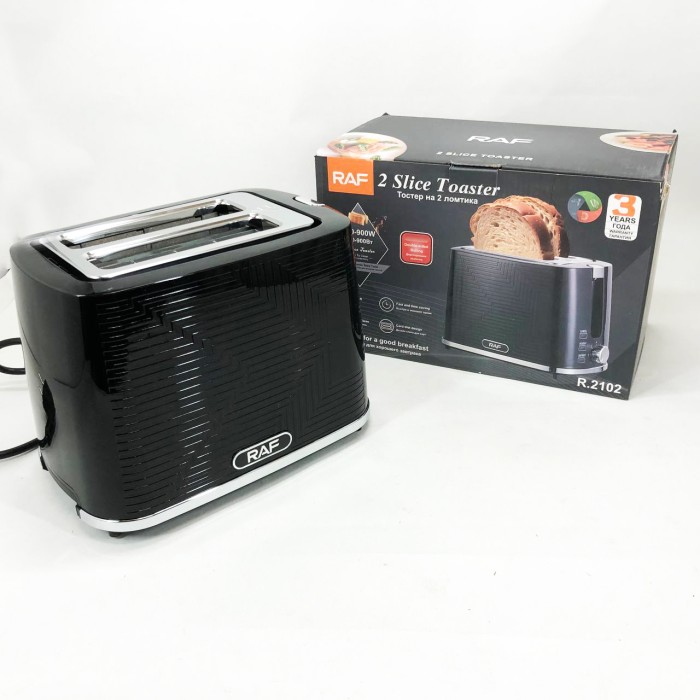 Тостер з функцією автоматичного виштовхування тостів RAF R.2102 900 Вт, Тостер для прожарювання хліба JE-11