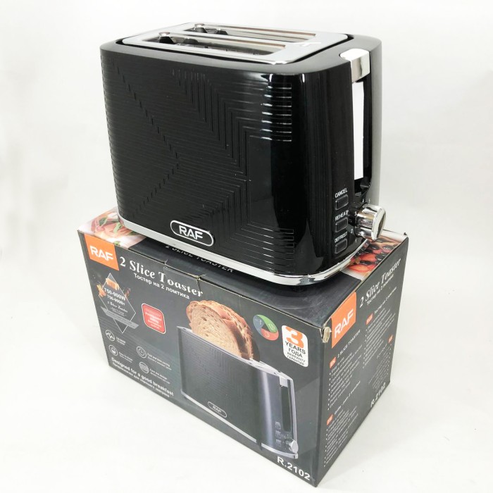 Тостер з функцією автоматичного виштовхування тостів RAF R.2102 900 Вт, Тостер для прожарювання хліба JE-11