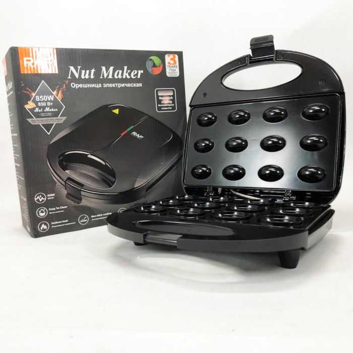 Компактна електрична вафельниця RAF R.246 750 Вт, Потужна вафельниця з антипригарним KO-57