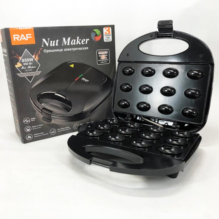 Компактна електрична вафельниця RAF R.246 750 Вт, Потужна вафельниця з антипригарним KO-57