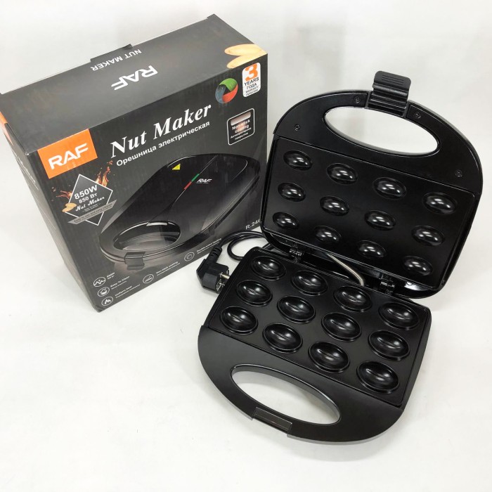 Компактна електрична вафельниця RAF R.246 750 Вт, Потужна вафельниця з антипригарним KO-57