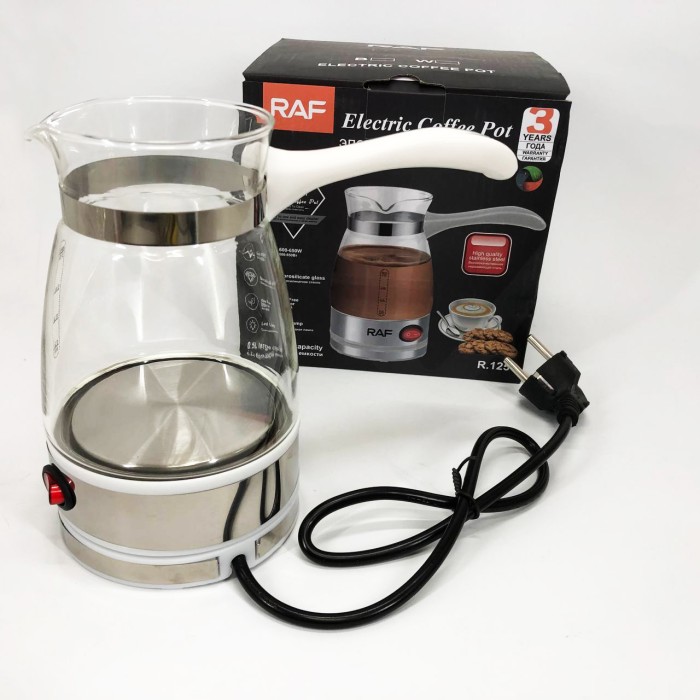 Електротурка електрична RAF, Турка 500 мл, Турка для кави для подорожей заварювання кави WV-24