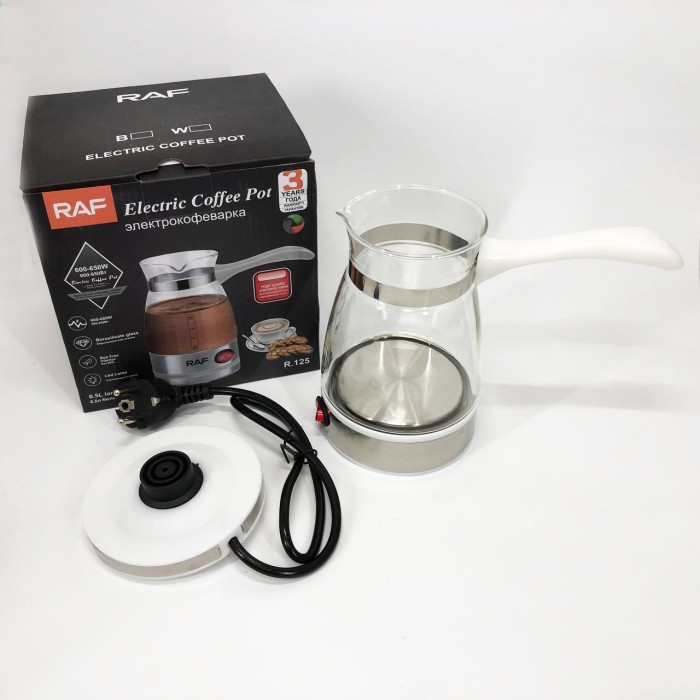 Електротурка електрична RAF, Турка 500 мл, Турка для кави для подорожей заварювання кави WV-24