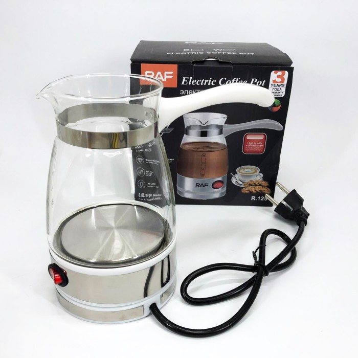 Електротурка електрична RAF, Турка 500 мл, Турка для кави для подорожей заварювання кави WV-24