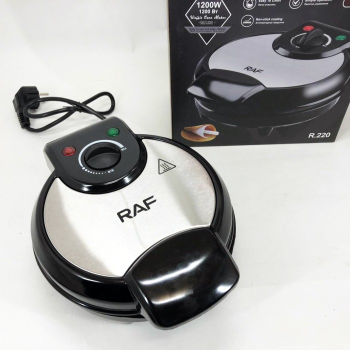 Вафельниця для хрустких вафель побутова RAF R.220 1200 Вт, Вафельниця для приготування смачних вафель FX-55