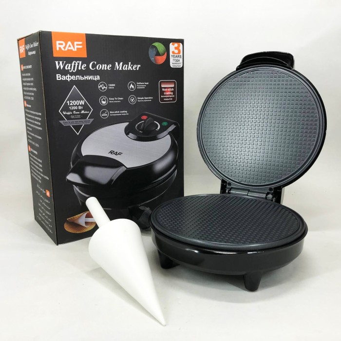 Вафельниця для хрустких вафель побутова RAF R.220 1200 Вт, Вафельниця для приготування смачних вафель FX-55