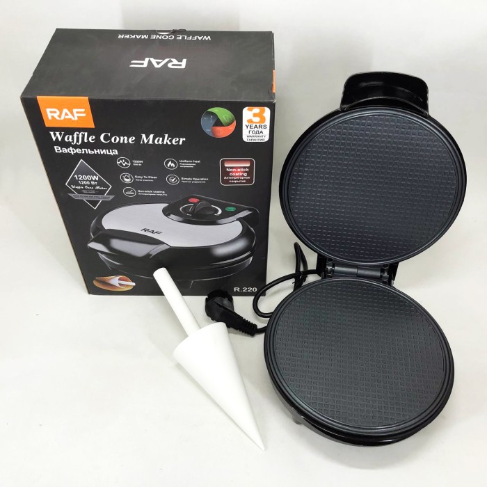 Вафельниця для рельєфних вафель RAF, Вафлі в домашніх умовах, Вафельниця для тонких вафель CE-39