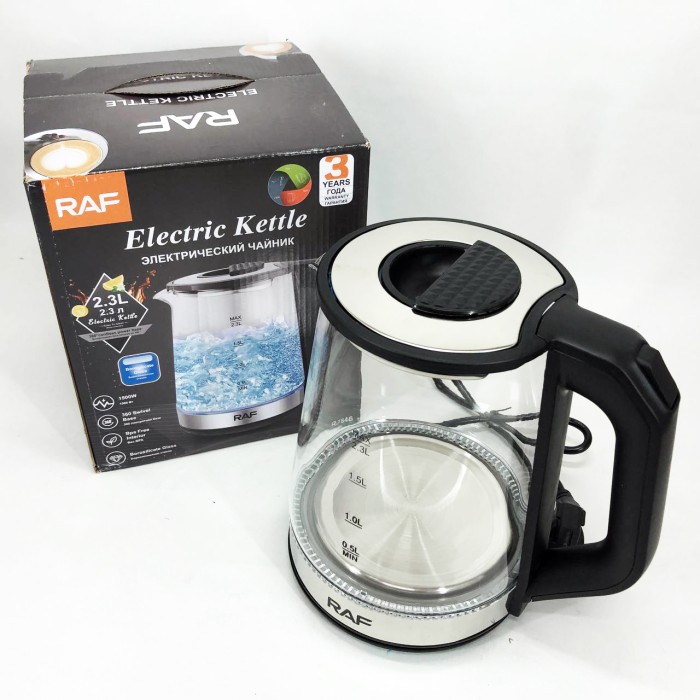 Вишуканий електрочайник RAF R.7846, 2.3 л, 2000 Вт, Чайник дисковий, Вишуканий електрочайник DT-98