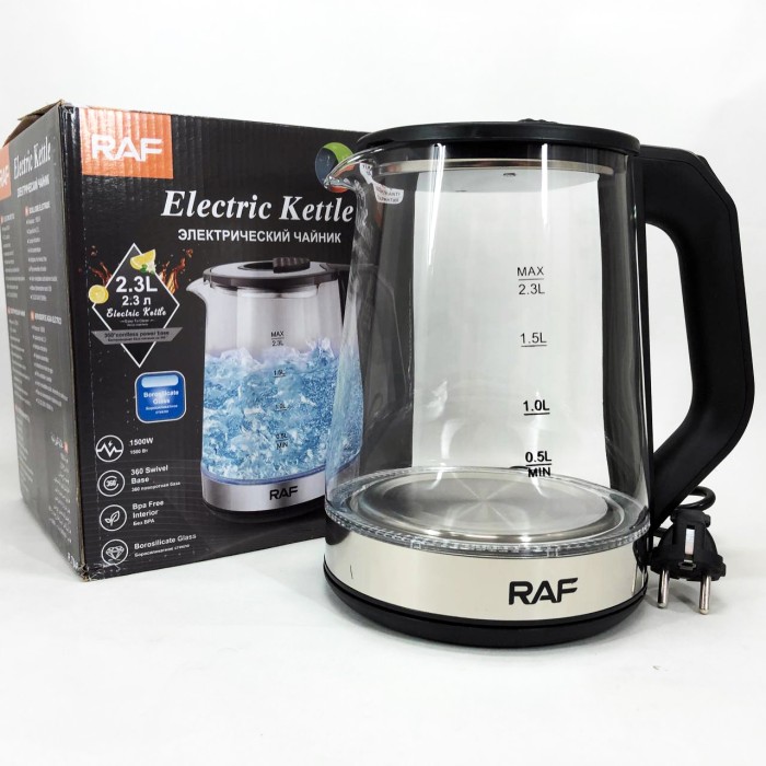 Вишуканий електрочайник RAF R.7846, 2.3 л, 2000 Вт, Чайник дисковий, Вишуканий електрочайник DT-98