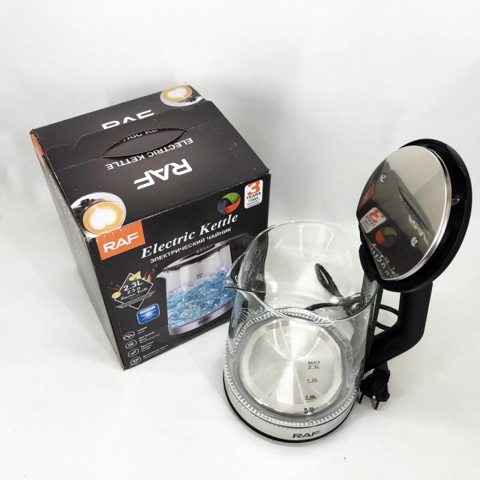 Вишуканий електрочайник RAF R.7846, 2.3 л, 2000 Вт, Чайник дисковий, Вишуканий електрочайник DT-98