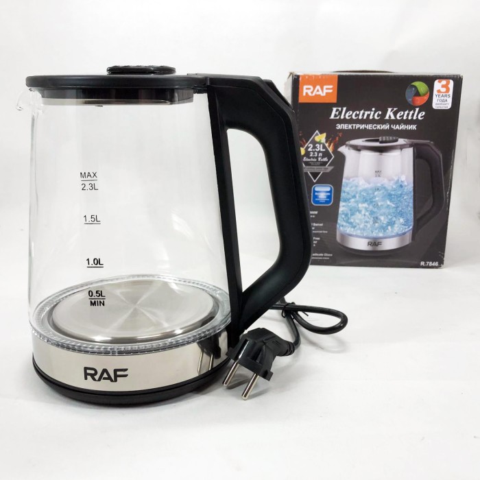 Вишуканий електрочайник RAF R.7846, 2.3 л, 2000 Вт, Чайник дисковий, Вишуканий електрочайник DT-98