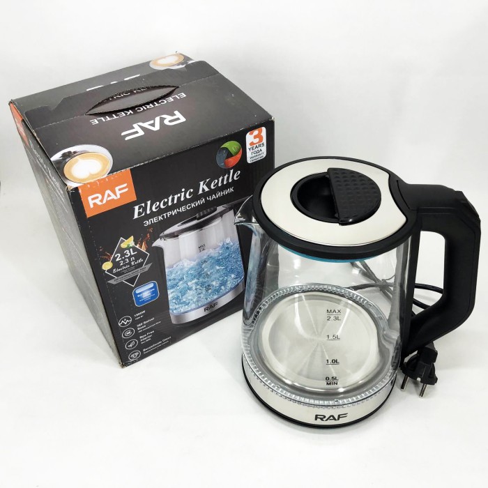 Вишуканий електрочайник RAF R.7846, 2.3 л, 2000 Вт, Чайник дисковий, Вишуканий електрочайник DT-98