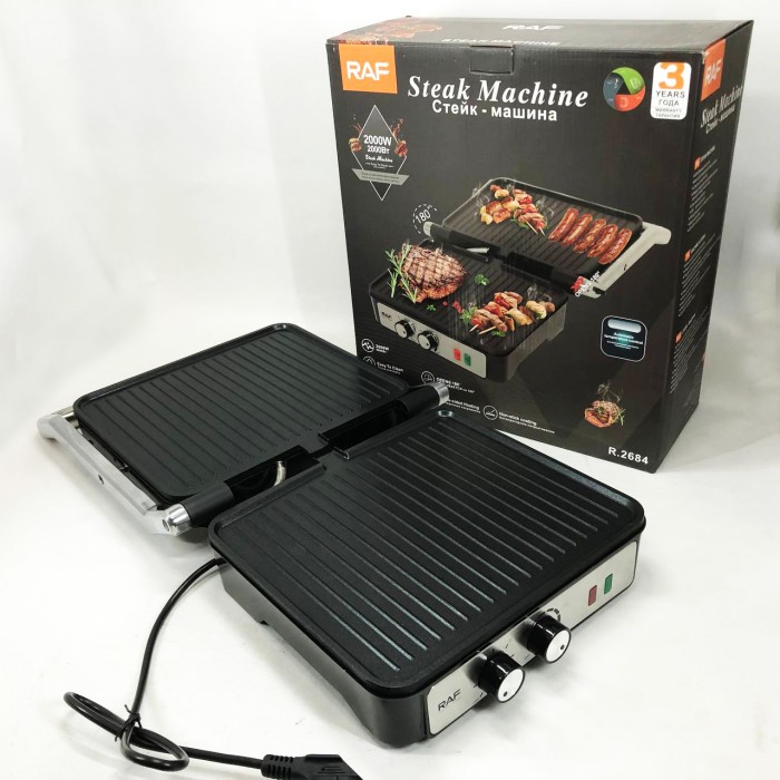 Гриль контактний плоский, Електрична вафельниця для сендвічів, Електрогриль настільний для м'яса MB-54