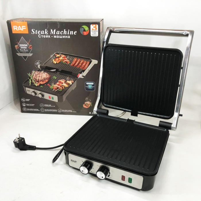 Контактний гриль для шашликів RAF, Гриль універсальний для дому електрогриль NX-36