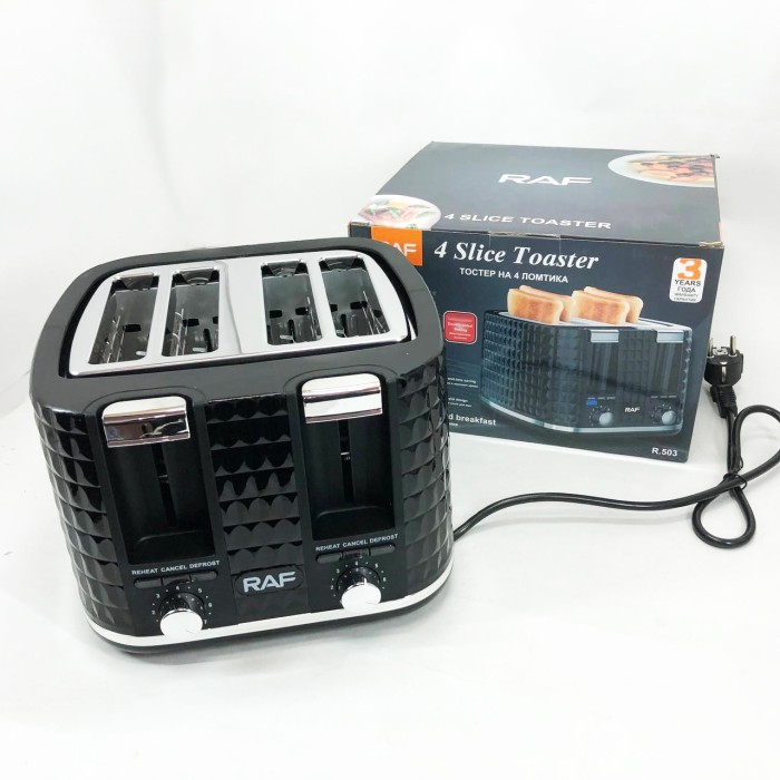 Електро тостер RAF, Тостер зі ступенями підсмажування Горизонтальний на 2 шматочки QM-73