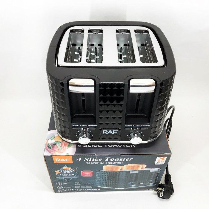 Електро тостер RAF, Тостер зі ступенями підсмажування Горизонтальний на 2 шматочки QM-73