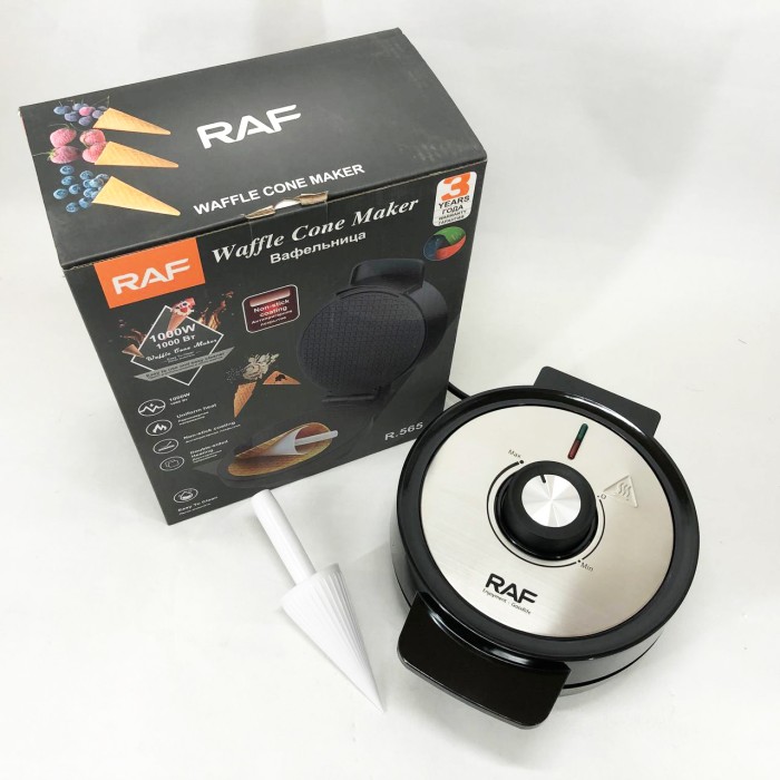Багатофункціональна вафельниця з антипригарним покриттям RAF R.565 1000 Вт, Якісна побутова вафельниця DX-38