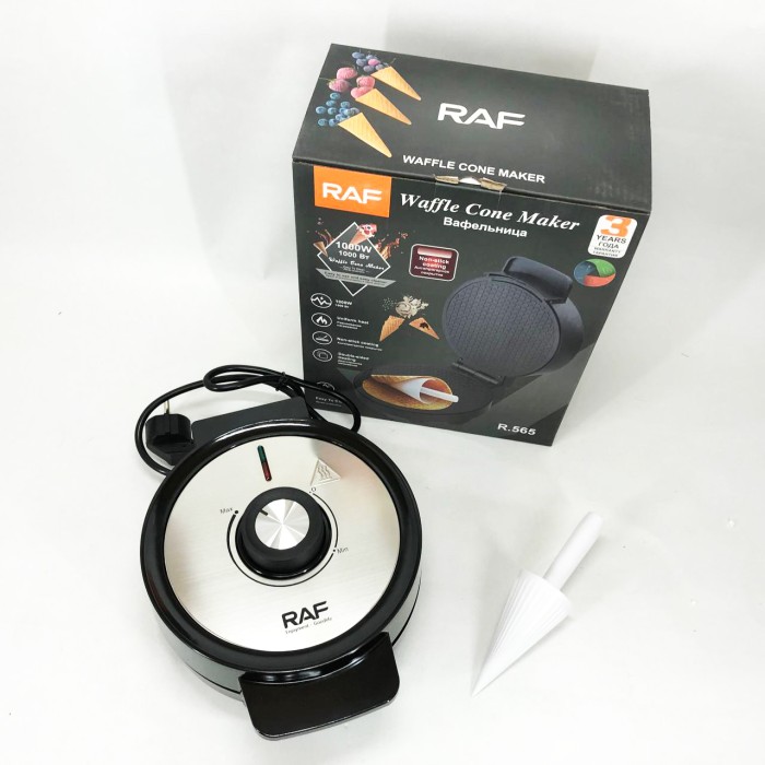 Багатофункціональна вафельниця з антипригарним покриттям RAF R.565 1000 Вт, Якісна побутова вафельниця DX-38