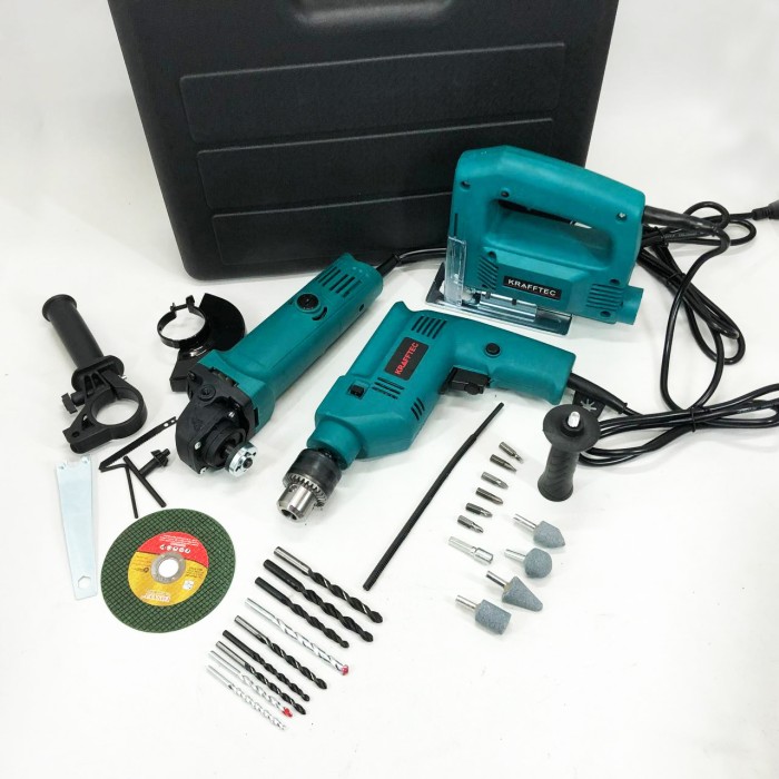 Набір електроінструментів 3в1: мережний ударний дриль, болгарка мережева, електричний лобзик потужний PV-27