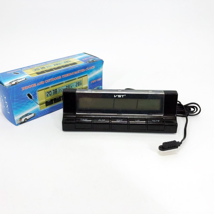 Автогодинник з термометром VST-7037 BP-35
