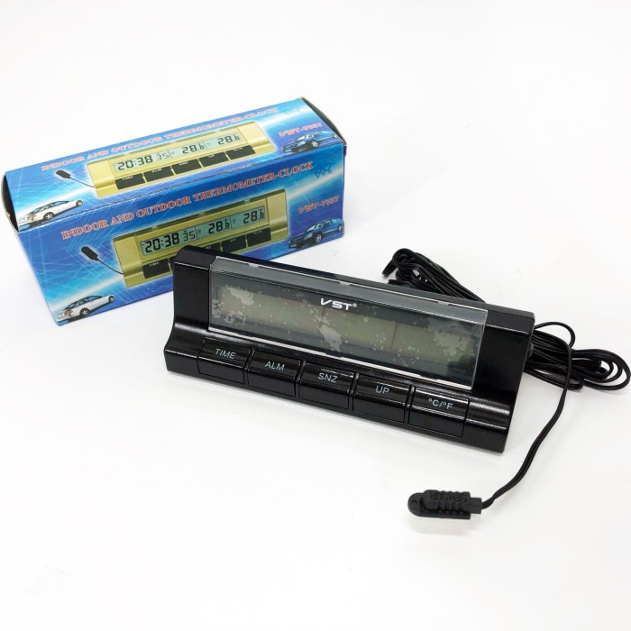 Автогодинник з термометром VST-7037 BP-35
