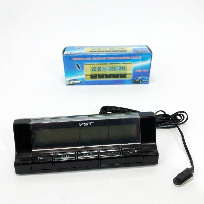 Автогодинник з термометром VST-7037 BP-35