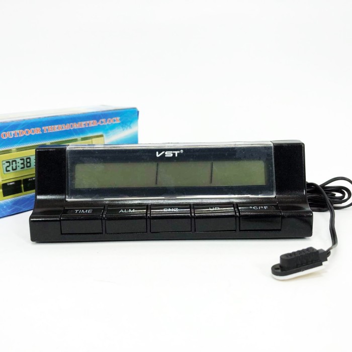 Автогодинник з термометром VST-7037 BP-35
