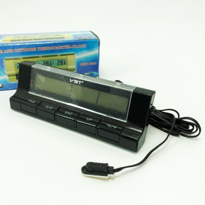 Автогодинник з термометром VST-7037 BP-35