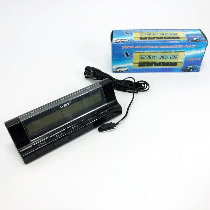 Автогодинник з термометром VST-7037 BP-35