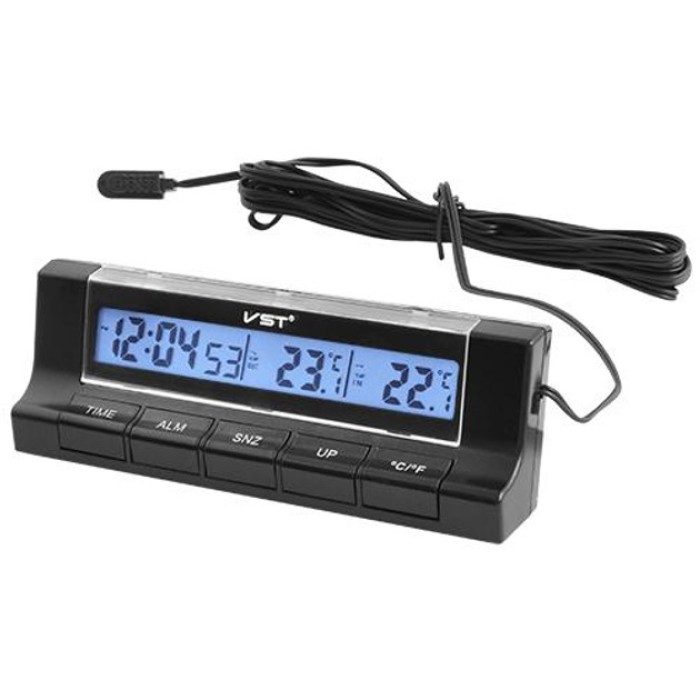 Автогодинник з термометром VST-7037 JH-28
