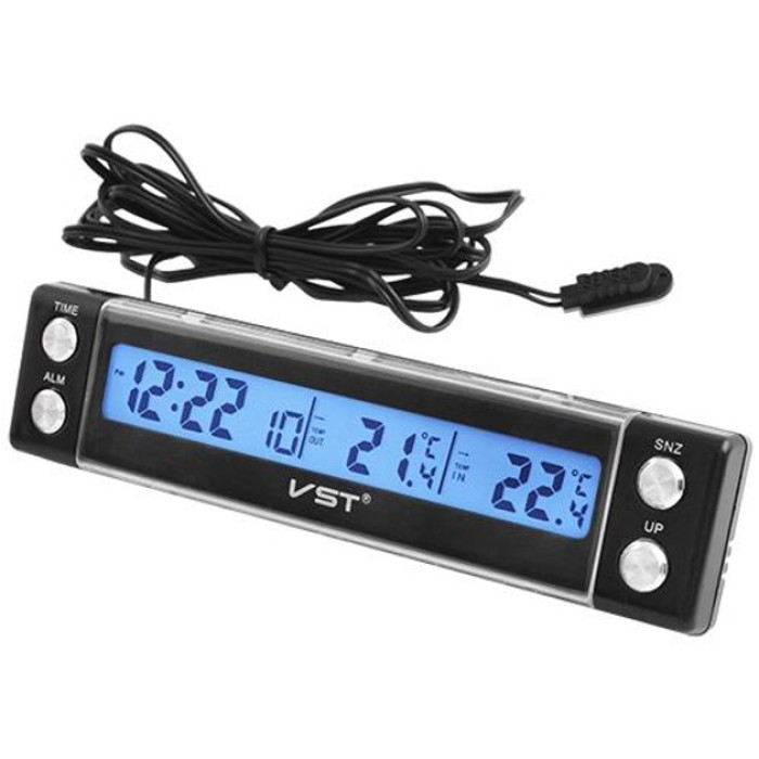 Автогодинник з датчиком температури VST-7036 YR-93