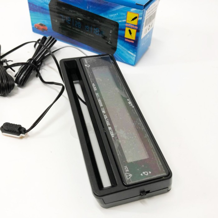 Автомобільний годинник з термометром та вольтметром VST-7010V JS-90