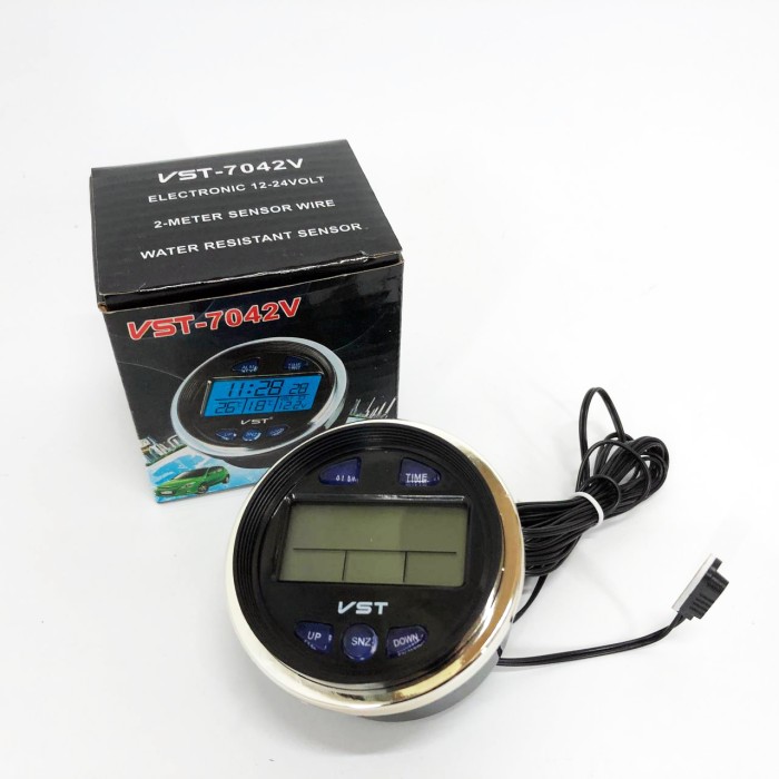 Годинник з термометром VST-7042V з блакитним підсвічуванням AH-80