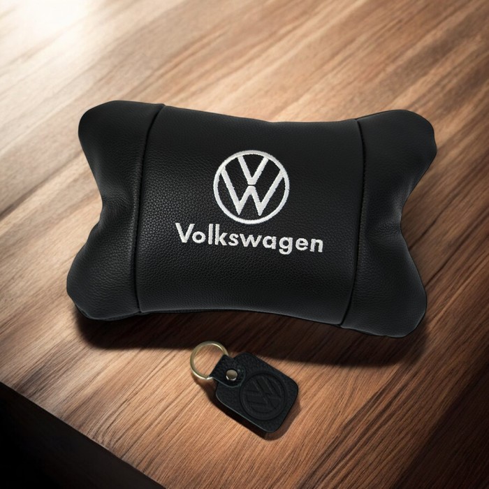 Підголівник-подушка для автомобіля під шию Volkswagen 1шт, Автомобільна подушка в подарунок YA-82
