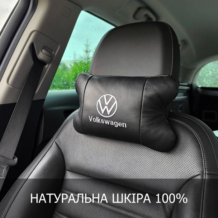 Підголівник-подушка для автомобіля під шию Volkswagen 1шт, Автомобільна подушка в подарунок YA-82