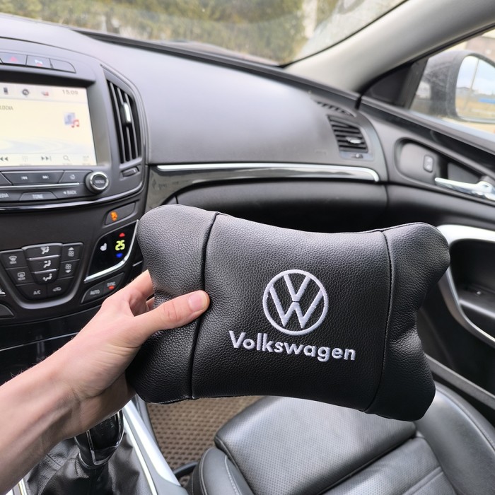 Подушка під шию з логотипом, Подушка для салону авто для підголівника автомобільного сидіння VT-84