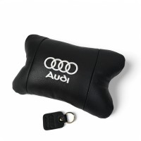 Подушка підголівник для подорожей Audi Ауди 1шт, Подарунок в машину чоловікові, Авто подушки в машину TW-45