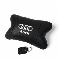 Подушка підголівник для подорожей Audi Ауди 1шт, Подарунок в машину чоловікові, Авто подушки в машину TW-45