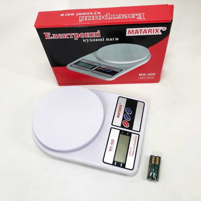 Цифрові ваги для вимірювання інгредієнтів MATARIX MX-400 10 кг, Ваги вага для кухні CW-36